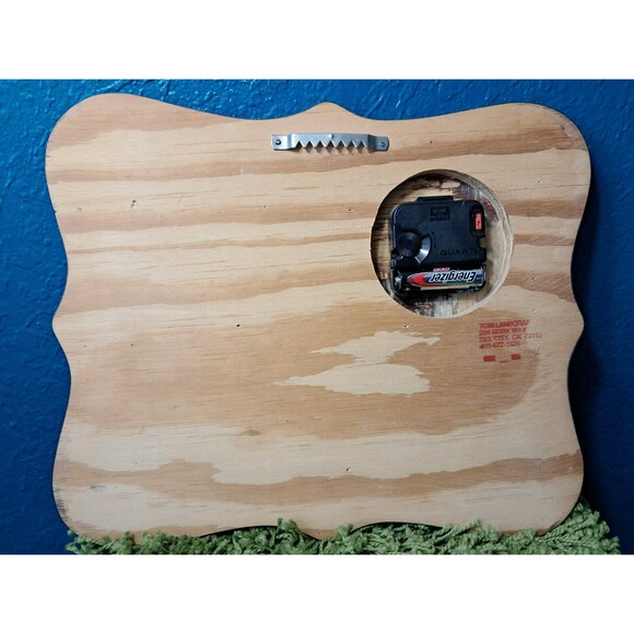 Vintage Horse Lacquered Wood Wall Clock  WORKS Tom Landgraf 12x10 - Picture 8 of 10